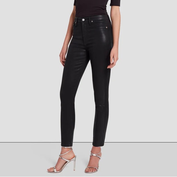 7 for all Mankind High Waist Ankle Skinny - Bastle Grey
